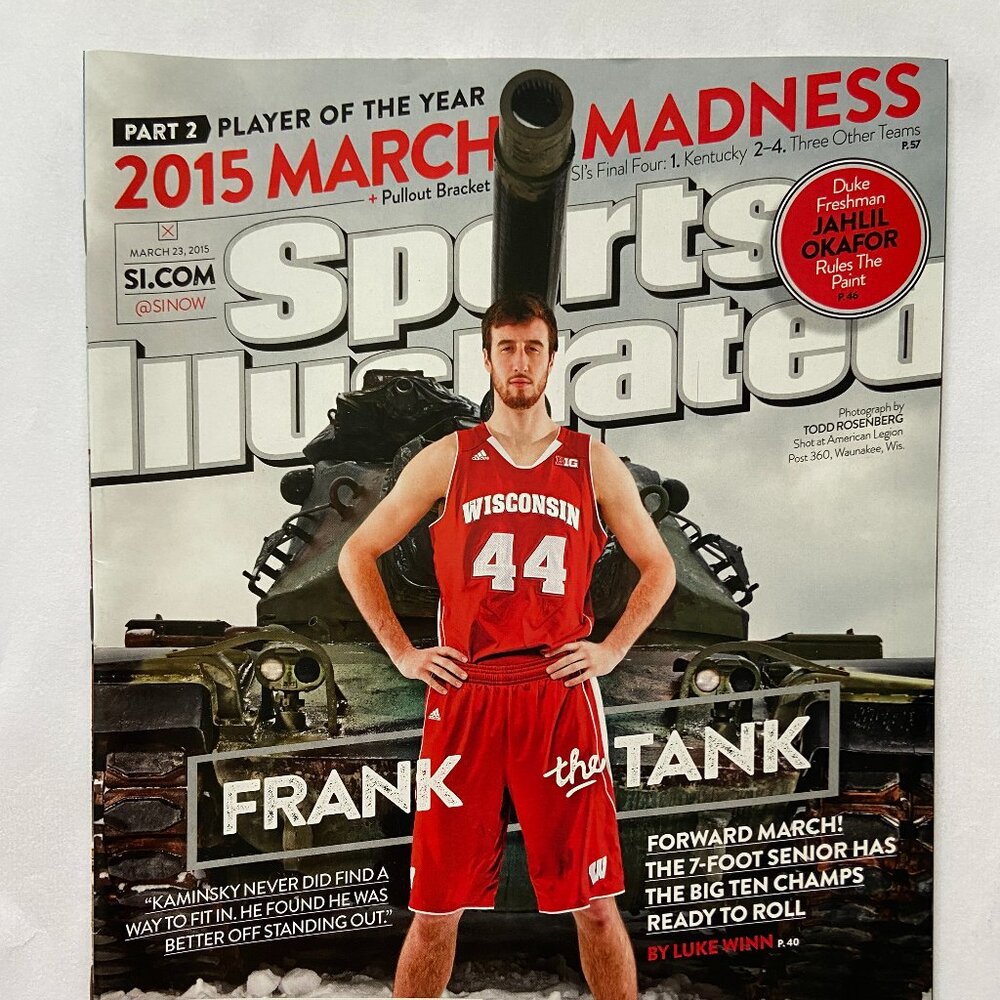 Sports Illustrated Magazine 3/23/2015 Frank "The Tank" Kaminsky Cover No Label